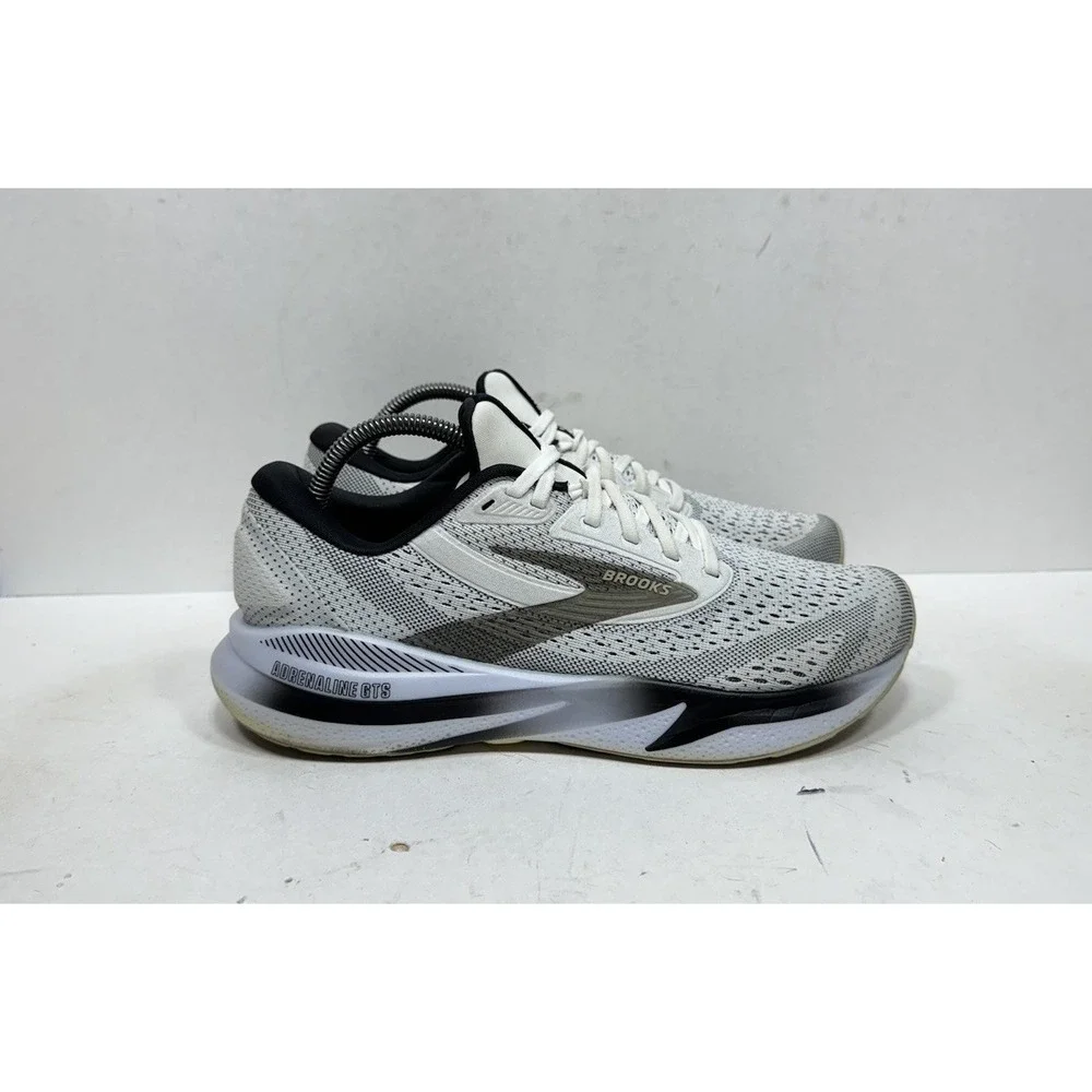 Brooks Adrenaline GTS 24 Womens Running Shoes White Black 1204261B126 Size 10 B